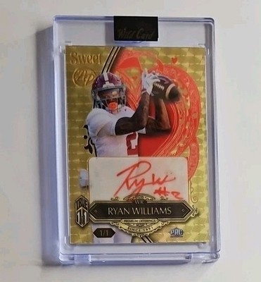2026 WILD CARD SP RC GOLD SUPERFRACTOR VINYL TRUE 1/1 AUTO RYAN WILLIAMS ALABAMA