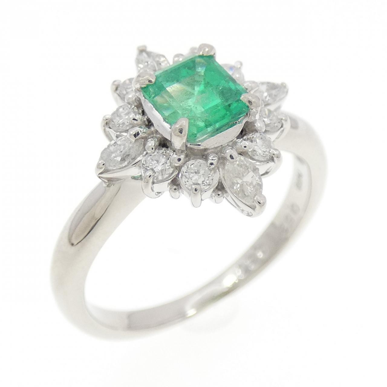 Authentic PT900 Emerald Ring 0.52CT #230-000-431-7912
