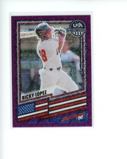 2026 Panini USA Stars and Stripes Purple Disco Prizm #102 Ricky Lopez #d 60/99