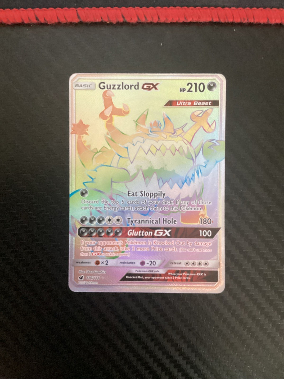 Guzzlord GX (Secret) 116/111 Secret Rare SM - Crimson Invasion NM
