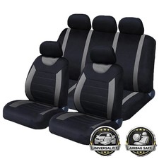 FOR MG MG4 - 9pc Grey Black Seat Cover Set Universal