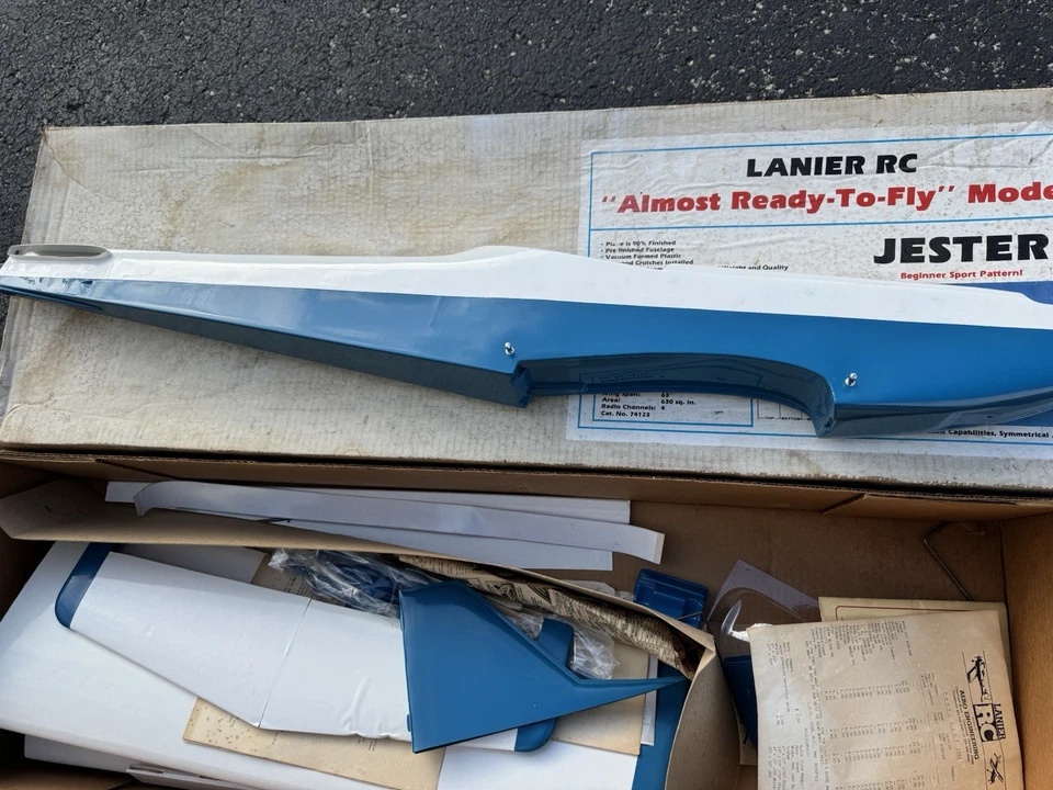 Vintage Lanier Jester 63” WS RC Glow Airplane ARF Kit Pattern Plane Free Ship - Image 3 of 4