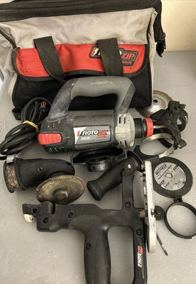 #ad Bosch RotoZip RZ20 Saw Rotary Tool w Attachments Cutting Wheels And Bag LOT $59.99