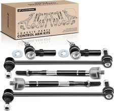 Set of 6, Inner Outer Tie Rod End, Sway Bar Link Compatible with Honda