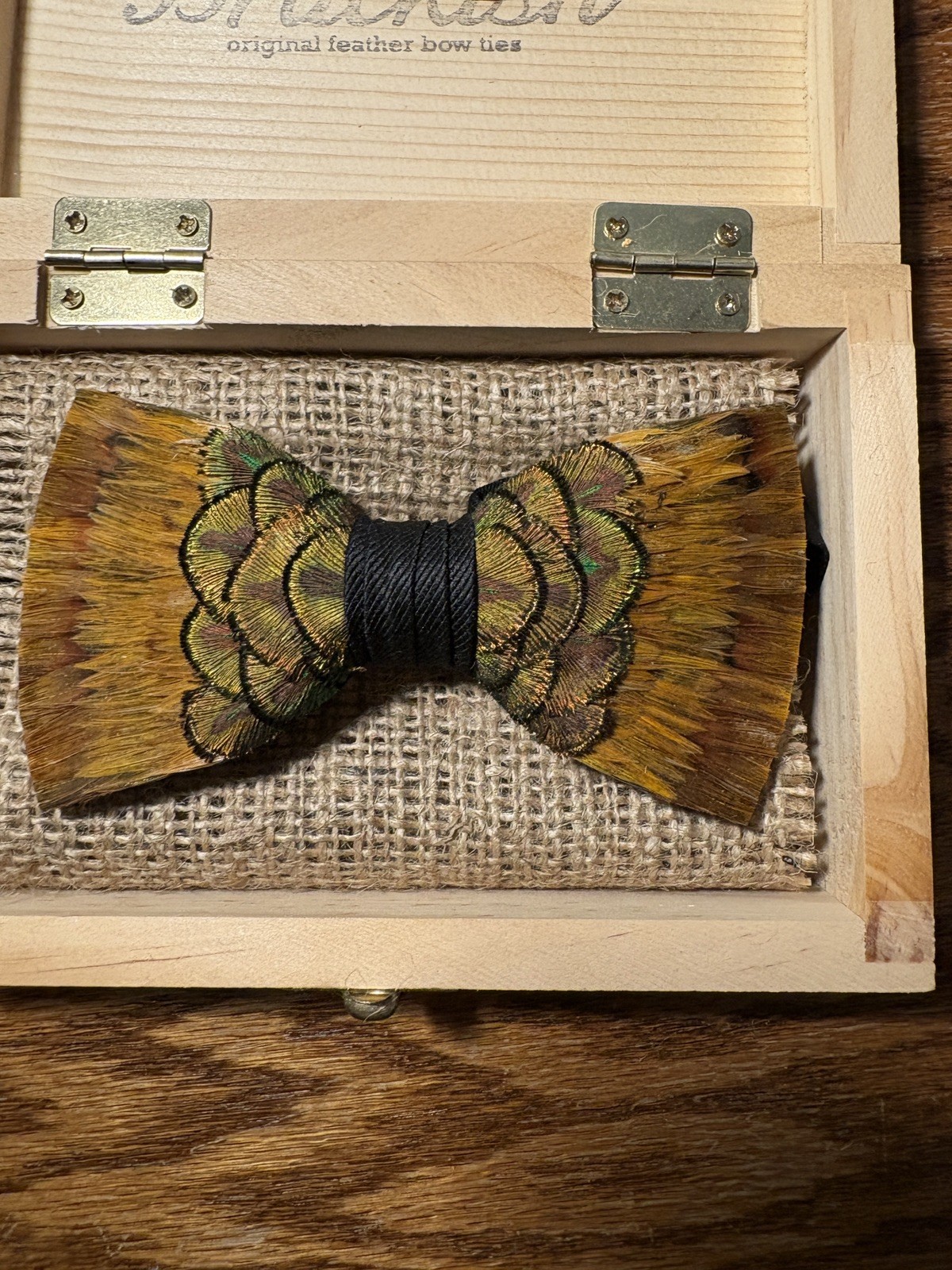 Authentic Brackish Original Feather Bowtie Artisa… - image 2