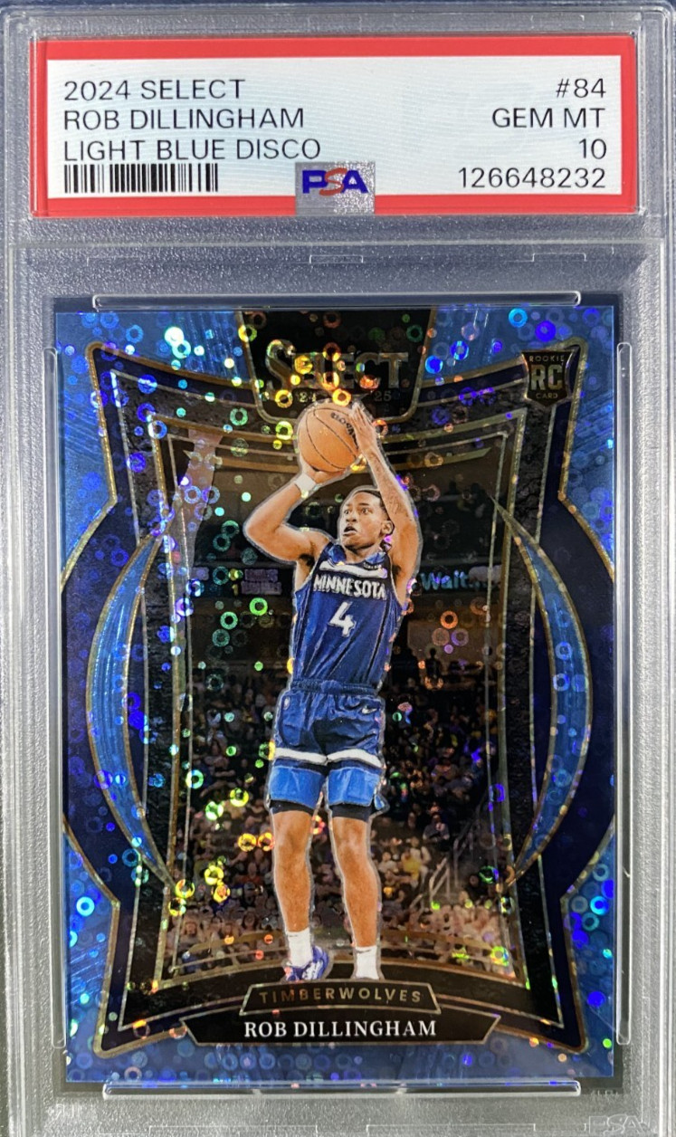 2024 Select Concourse Rob Dillingham #84 Light Blue Disco Prizm /99 (RC) PSA 10