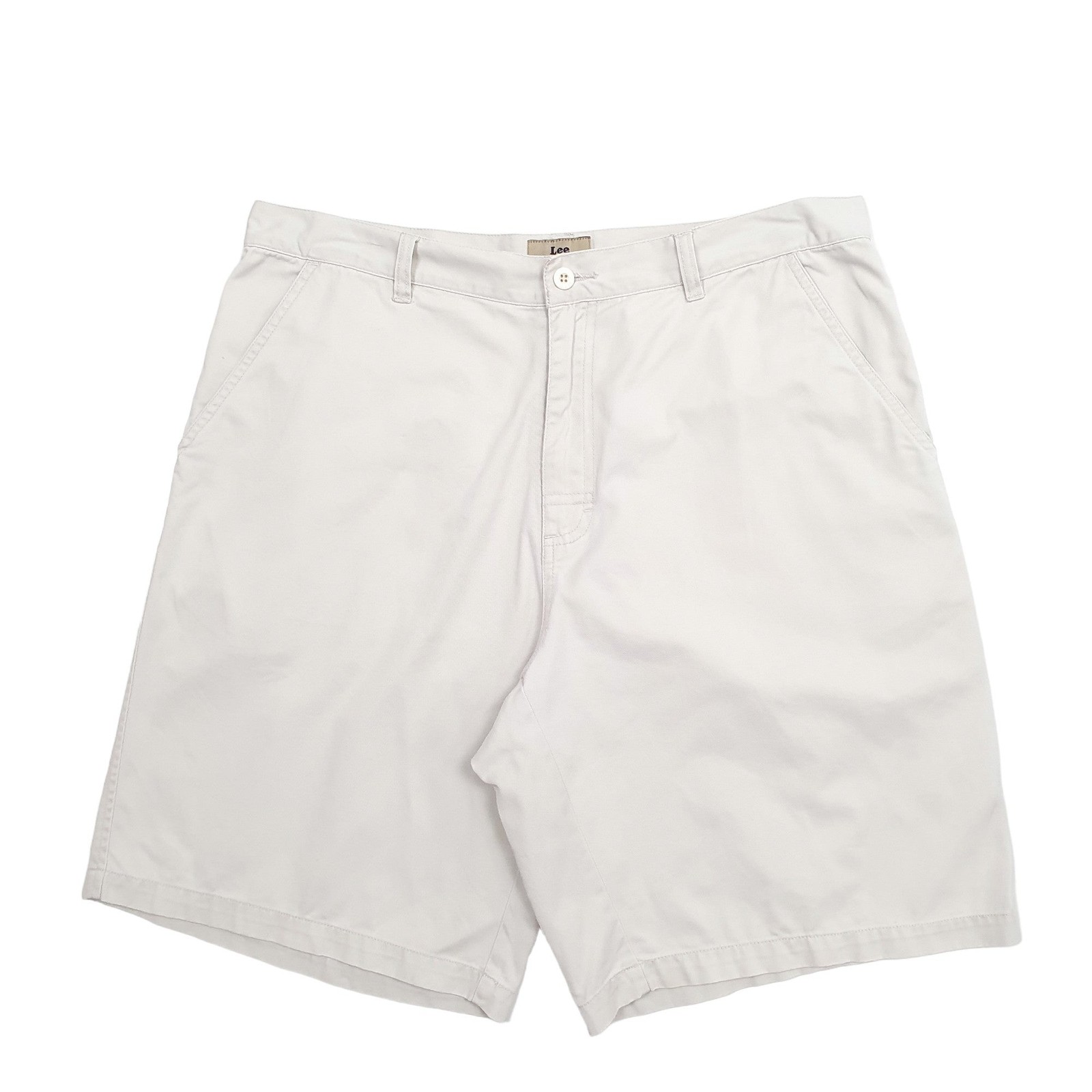LEE Dungarees Cream Chino Cotton Shorts Mens W34