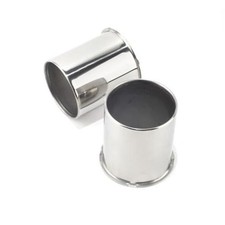 2Pcs 3.19" Push Through Wheel Center Caps Stainless 3.19" Hub 3.52"H Chrome