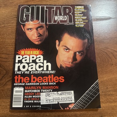 Guitar World Magazine Jan 2001 Subscription Edition Cover: Papa Roach w/ Posters