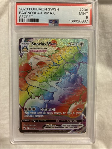 Snorlax VMAX graded PSA 9 for sale on eBay