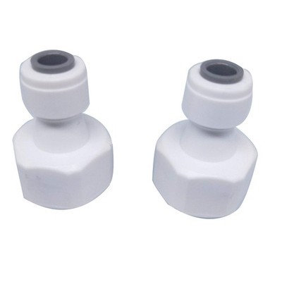 2pcs 1/2'' Female Thread to 1/4'' Tube Quick Connect Push Fit