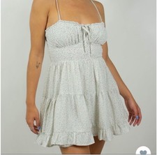 Grey Bandit Floral Corset Tara Mini Ruffle Dress Size L