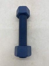 Fully Threaded Stud 1"-8 X 6" w/ (2) Hex Nuts, PTFE Coated Steel *Lot of (7)* (N