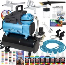 Master Airbrush Compressor with Tank and Paints
