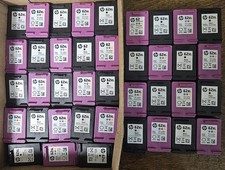 HP ink 62xl black and color Lot of 39 EMPTY CARTRIDGES Never Refilled OEM XL