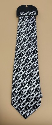 Eagles Wings Mens 100% Silk Tie MLB White Sox Woven Black And White New NWT