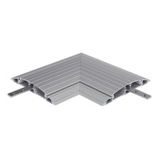 Kabelbrücke L-Verbinder / Kabelabdeckung / silber / aufklappbar / Alu