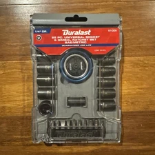 DURALAST 1/4in Drive Gimbal Ratchet/Socket UNIVERSAL SAE/METRIC Tool Set 25 Piec