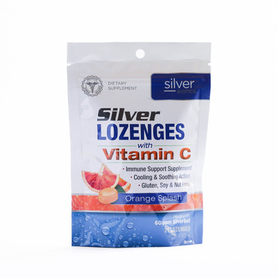 SILVER LOZENGES WITH VITAMIN C-MADE FROM 60PPM PATENTED SILVER SOLUTION-21 COUNT