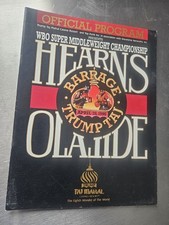 Tommy Hearns vs Michael Olajide OFFICIAL FIGHT PROGRAM