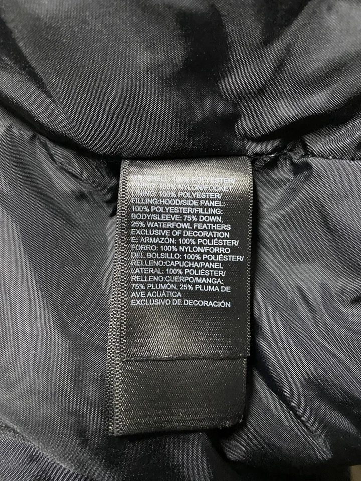 The North Face 550 Down Jacket Womens XL Long Black Parka Hooded - Image 4 of 4