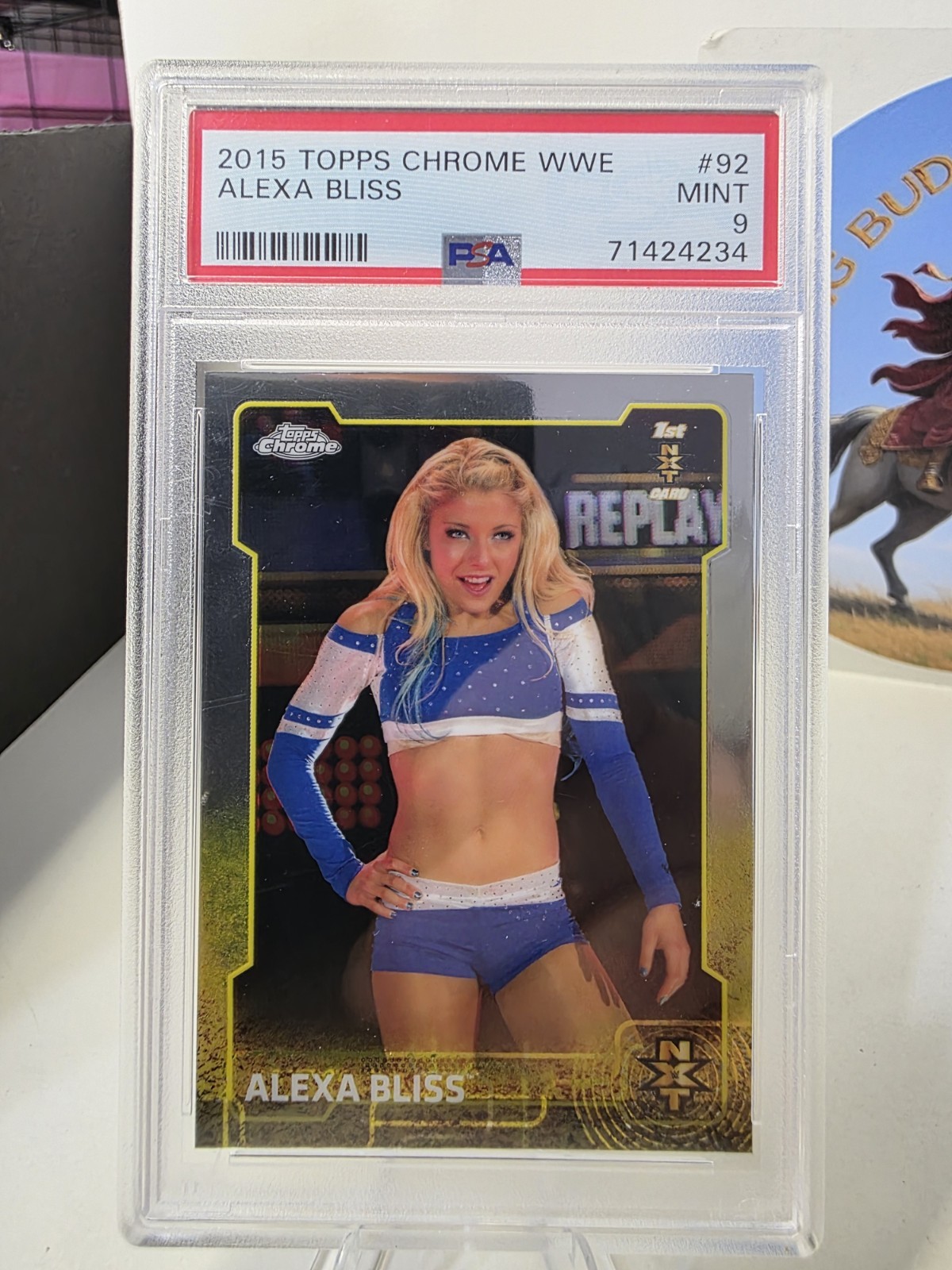 2015 Topps Chrome WWE Alexa Bliss 1st NXT PSA 9 MINT Rookie Card RC SP