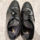 Louis Vuitton Men’s Derby Dress Shoes Black Leather Lace-Up Lined Logo 7.5 — photo 2
