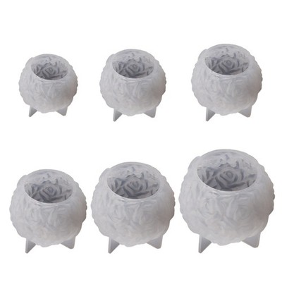 Silicone Molds 3D Rose Flower Ball Scented Mold for Aromatherapy