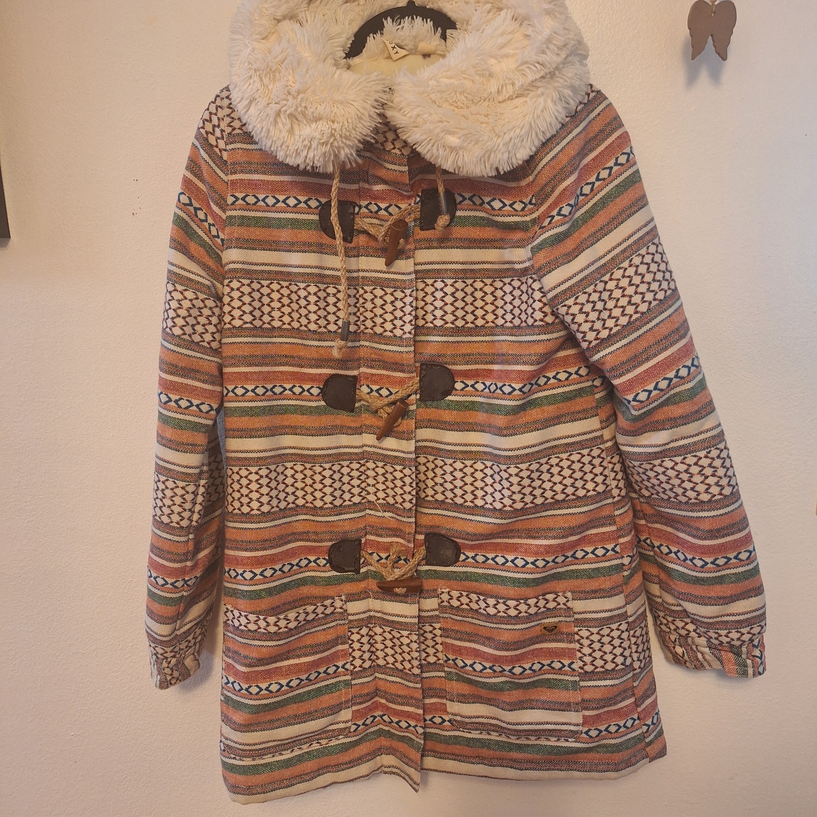 ROXY Chestnut Geometric Native  womens Jacket COA… - image 1