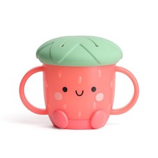 Toddler Snack Cup, Spill-Proof with Soft Silicone Lid, Strawberry