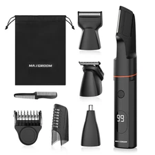 4 in 1 Body Hair Trimmer Kit for Men Pubic Hair Shaver Nose Beard Trimmer Electr