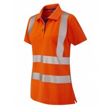 Leo Workwear Pippacot Class 2 Orange Coolviz Ladies Polo Shirt Pre