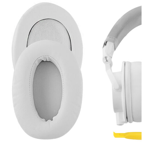 Geekria Replacement Ear Pads for ATH-M50X M40X, M30X, M20X Headphones (White) - 第 1/6 張圖片