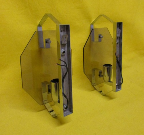 ✅ MERAVIGLIOSA COPPIA APPLIQUE PIETRO CHIESA PER FONTANA ARTE 1960 ANTIQUE-4683 - Foto 8 di 10