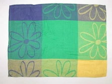 (6) Cotton Park Cottage Placemats ~ Hawaii Floral Green Blue Yellow 13"x18" NEW