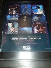 The Killers And Secret Machines MTV 2 $2 Bill Concert Promo Poster Ad Framed