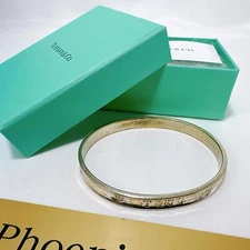 Tiffany & Co. 1837 Sterling Silver 925 Bangle Bracelet Genuine