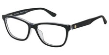 Juicy Couture JU187 807 53mm Black Ladie's Eyeglasses Opthalmic Rx Frame NWT