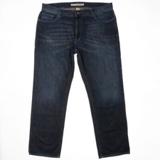 DKNY Jeans Mens Size 40x32 Actual 39x31 Dark Blue Straight Cotton Denim