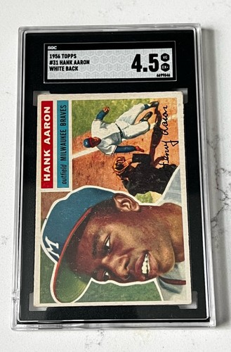 1956 Topps #31 Hank Aaron White Back SGC 4.5