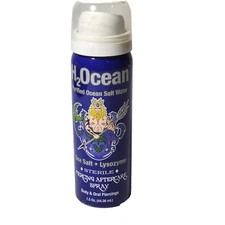 H2Ocean Aftercare Spray 1.5oz Natural Sea Salt Piercing Tattoo Healing Body Oral