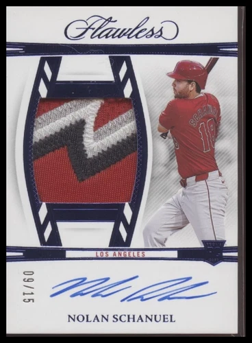 2024 Panini Flawless 4 Color Swatch & Auto Nolan Schanuel DPA-NS /15 Angels