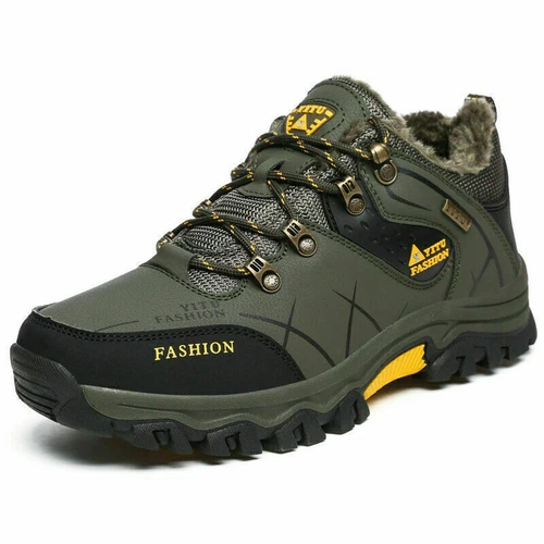 Herren Winterschuhe Gefütterte Winterstiefel Wasserdichte Trekking Wanderschuhe- - Bild 22 von 29