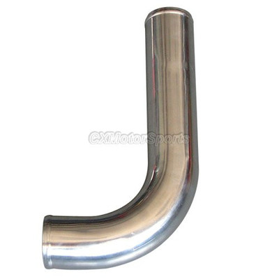 CXRacing 3'' OD 90 Deg Bend-L Alum Mandrel Bent Polished Intercooler Pipe Tube