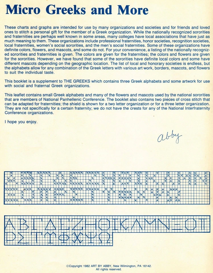 Micro Greeks and More Art by Abby Charted for Fraternities and Sororities NOS - Image 4 of 4