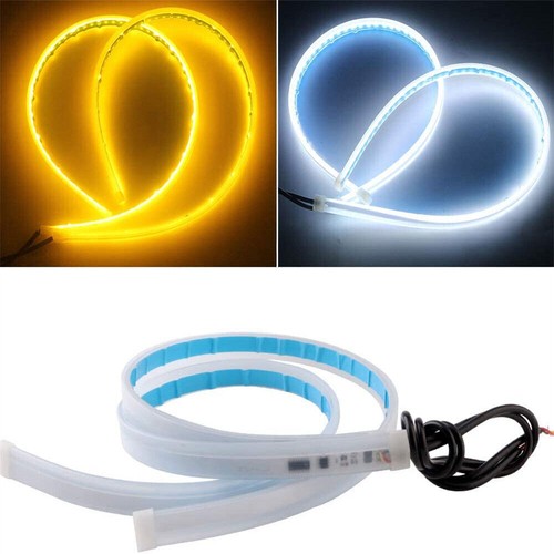 2X60cm DRL LED Headlight Strip Light Daytime Running Sequential Turn Signal Lamp - Picture 2 of 8