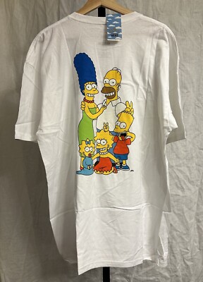 Vans X The Simpsons Family T Shirt - White - NWT - Homer/Bart