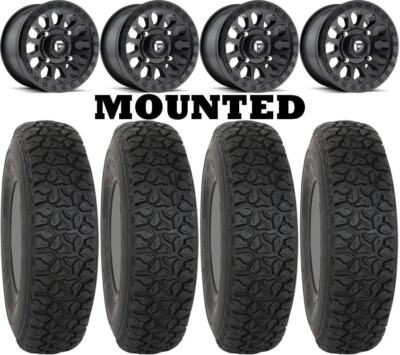 Kit 4 System 3 DX440 Tires 33x10-15 on Fuel Vector Matte Black D579 Wheels TER