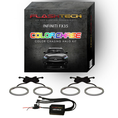 Dream Color Chasing Dynamic LED Halo kit for 2009-2012 Infiniti FX35 Headlights