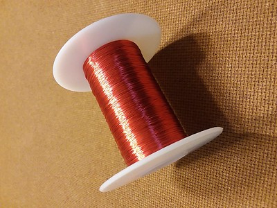 28 AWG Enameled Copper Magnet Wire - 8oz Spool (1014 Ft), Red, 155C Temp Rating - Perfect For Coils & DIY Electronics